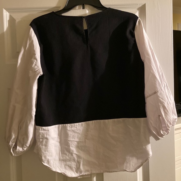 💫 Zara Basic Collection Black and White Blouse - Picture 2 of 3